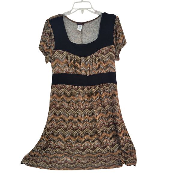 Candy Rain Plus 1x Brown Short Sleeve Long Dress - Picture 1 of 4